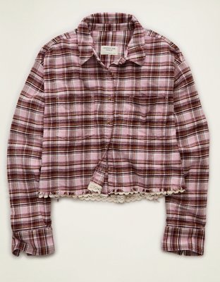 AE Cropped Button-Up Shirt