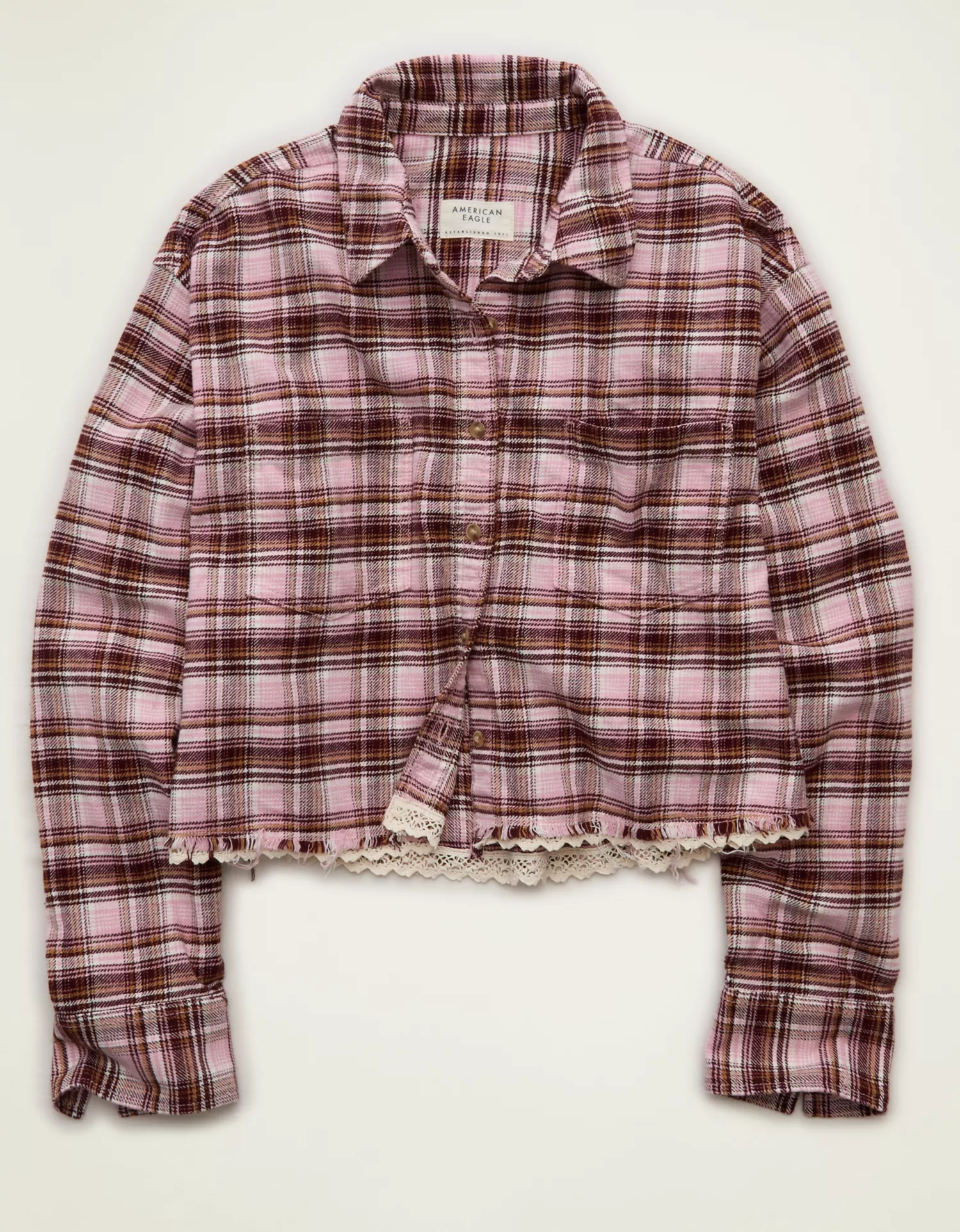 AE Cropped Button-Up Shirt - thumbnail 3