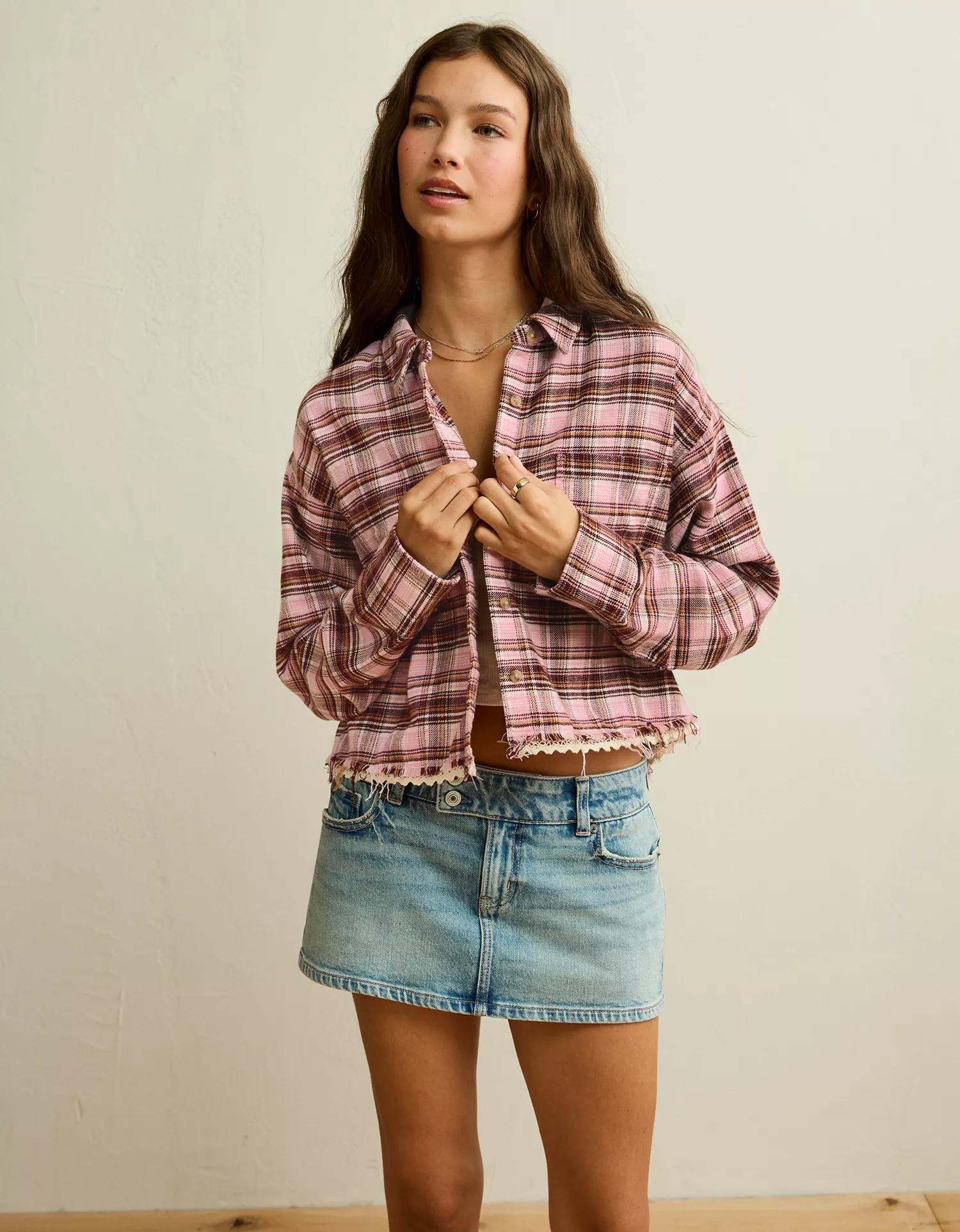 AE Cropped Button-Up Shirt - thumbnail 5