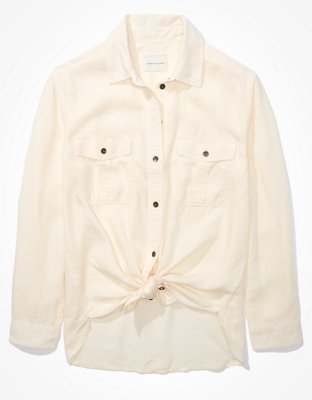 AE Oversized Military Button-Up Shirt