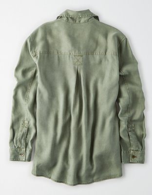 AE Oversized Military Button-Up Shirt