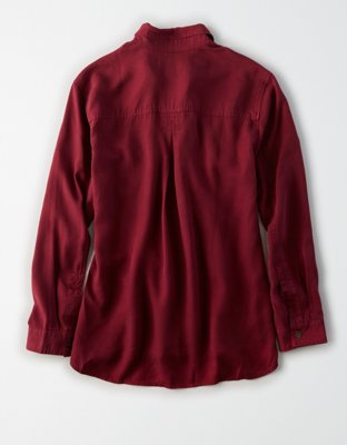Женские рубашки American Eagle AE Oversized Military Button-Up Shirt — фото 2