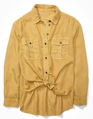 AE Oversized Military Button-Up Shirt