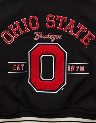 Женская куртка American Eagle AE Ohio State Buckeyes Bomber, цвет: Красный — фото 4