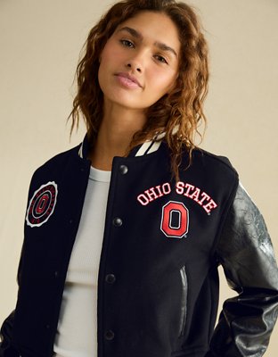 Женская куртка American Eagle AE Ohio State Buckeyes Bomber, цвет: Красный — фото 7