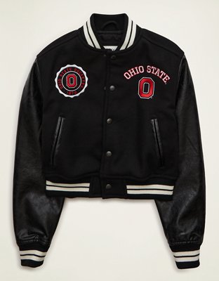 Женская куртка American Eagle AE Ohio State Buckeyes Bomber, цвет: Красный — фото 3