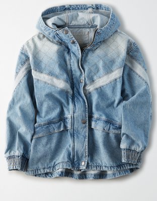 Женские куртки American Eagle AE Denim Parka — фото 3