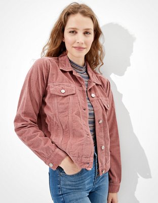 american eagle pink denim jacket