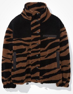 ae fuzzy sherpa quarter zip sweatshirt