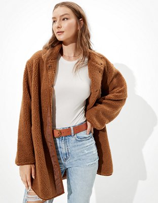 american eagle sherpa cardigan