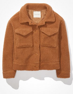 AE Cropped Sherpa Shacket