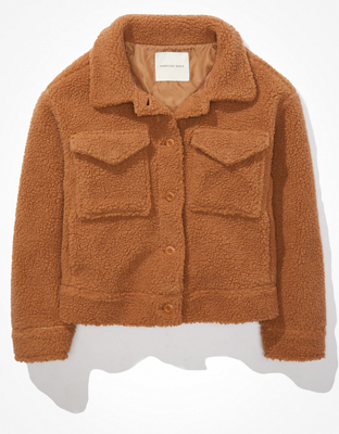 AE Cropped Sherpa Shacket