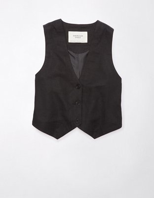 AE Linen-Blend Vest