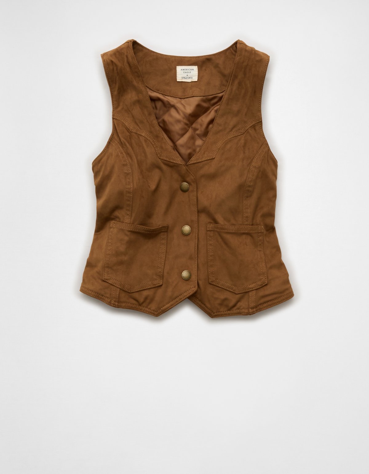 AE x Stagecoach Faux Suede Vest - image 3