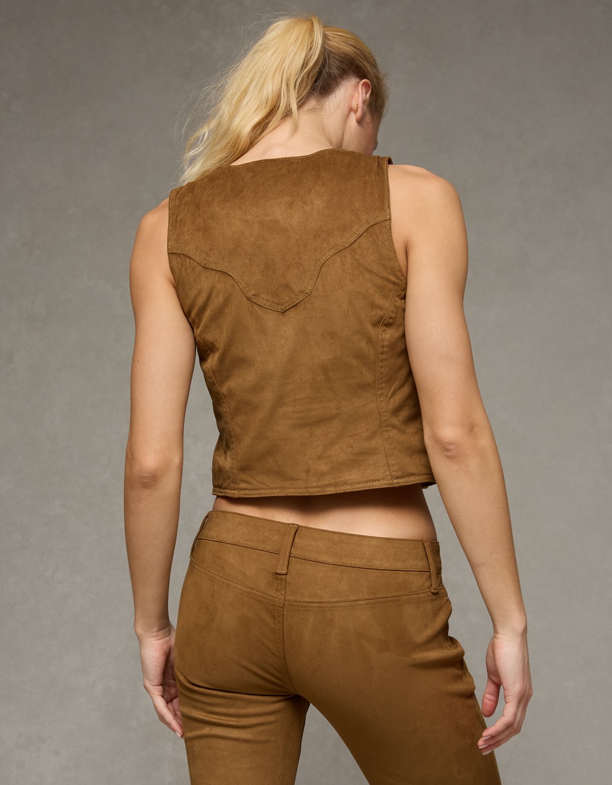 AE x Stagecoach Faux Suede Vest - image 2