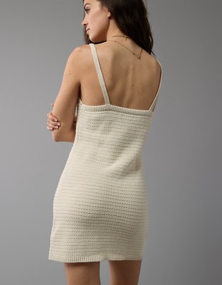 AE V-Neck Crochet Mini Dress