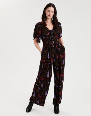 american eagle jumpsuit floral