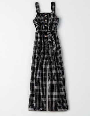American Eagle AE Plaid Button Front Jumpsuit — фото 3