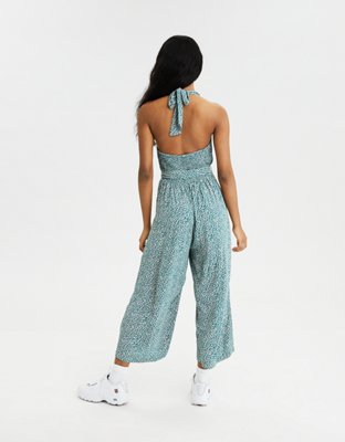 AE Ditsy Print Halter Jumpsuit