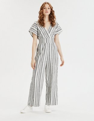 ae easy striped jumpsuit