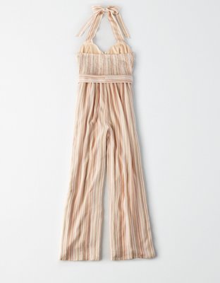 American Eagle AE Striped Tie Front Halter Jumpsuit — фото 4