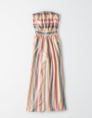 american eagle striped jumpsuit