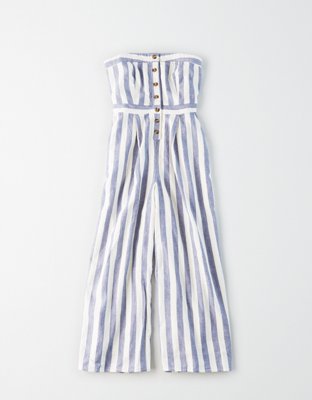 american eagle striped jumpsuit