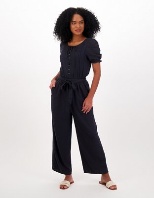 Ae button front jumpsuit on sale