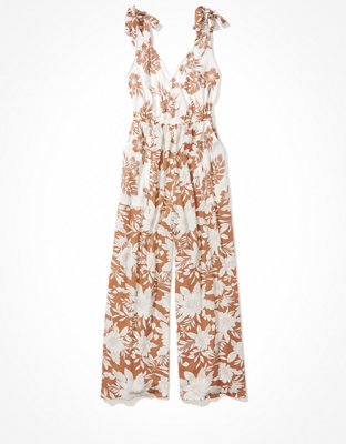 American Eagle AE Tie-Strap Print Mix Jumpsuit — фото 3