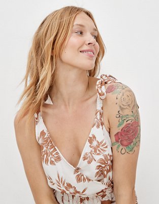 American Eagle AE Tie-Strap Print Mix Jumpsuit — фото 4