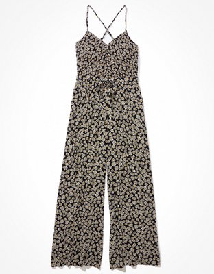 American Eagle AE Floral Smocked V-Neck Jumpsuit — фото 3