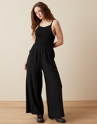 AE Smocked Wide-Leg Jumpsuit