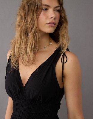 American Eagle AE V-Neck Smocked Jumpsuit — фото 2