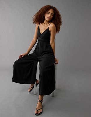 AE Plunge Wide-Leg Jumpsuit