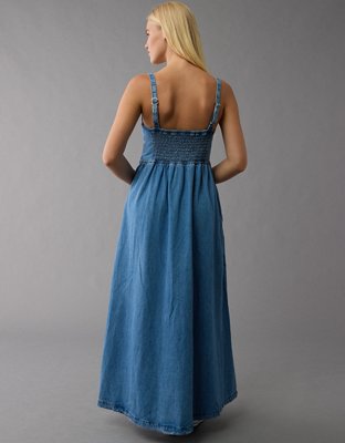 AE Sleeveless Denim Maxi Dress | American Eagle