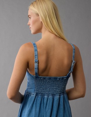 Женские платья American Eagle AE Sleeveless Denim Maxi Dress — фото 4