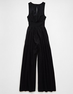 AE Smocked Bodice V-Neck Jumpsuit