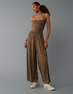 American eagle leopard jumpsuit on sale