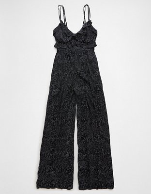 Ae button front jumpsuit online