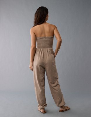 AE Sunchaser Knit Smocked Tube Jumpsuit