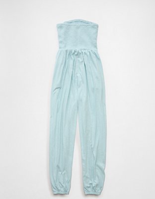 AE Sunchaser Knit Smocked Tube Jumpsuit