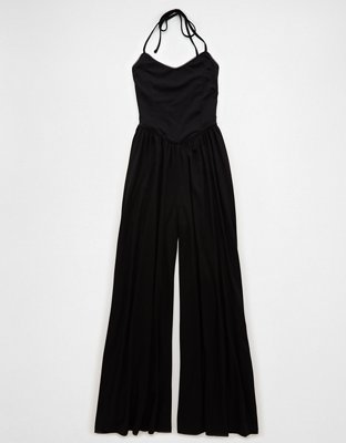 AE Tie Shoulder Knit Jumpsuit