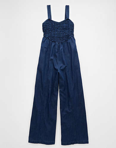 AE Smocked Bodice V-Neck Jumpsuit AE Smocked Bodice V-Neck Jumpsuit