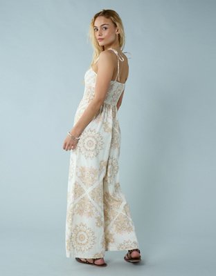 AE Linen-Blend Jumpsuit