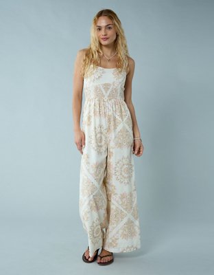 AE Linen-Blend Jumpsuit