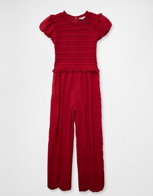 AE Short Sleeve Smocked Jumpsuit