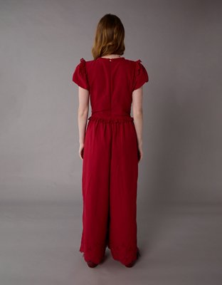 AE Short Sleeve Smocked Jumpsuit