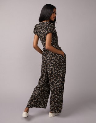 AE Short Sleeve Smocked Jumpsuit