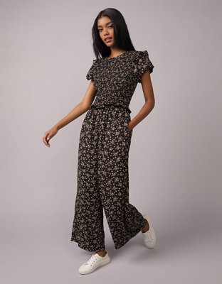 AE Short Sleeve Smocked Jumpsuit