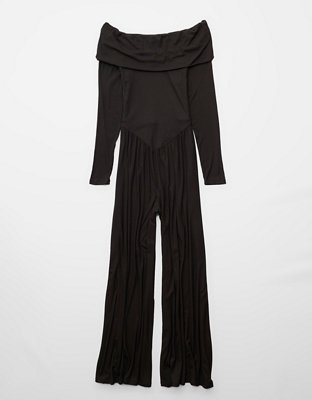 AE Soft & Sexy Long-Sleeve V-Neck Jumpsuit